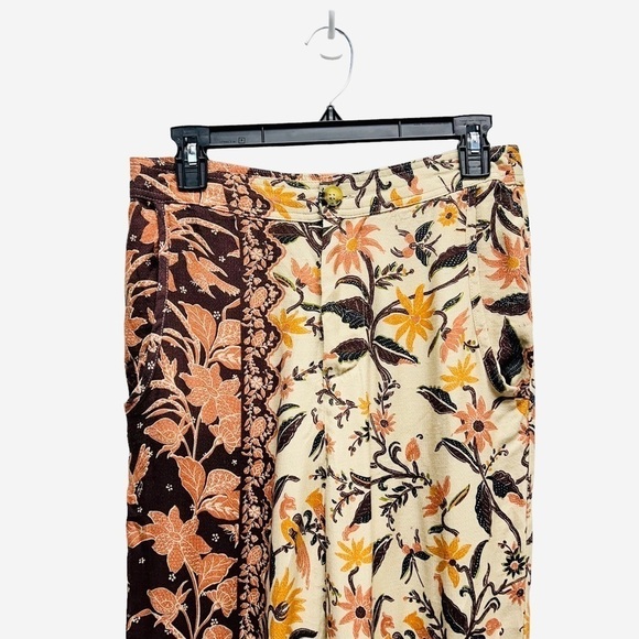 Anthropologie Multicolored Floral Smocked Balloon Leg Pants - Picture 4 of 8